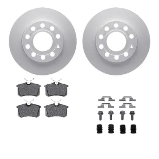 R1 Concepts WDUH1-73122 Carbon Series Brake Rotors W/ 5000 Oep Brake Pads & Hdw